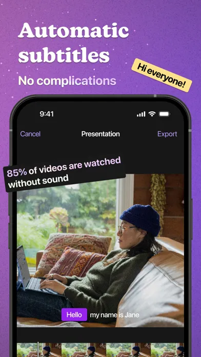 Capturas de tela do Captions Sync: AI recognition