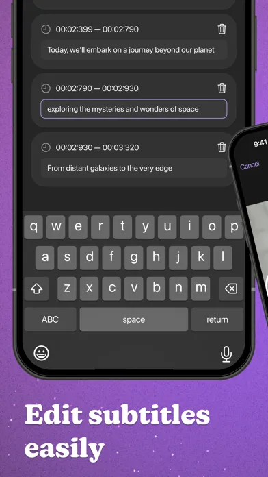 Capturas de tela do Captions Sync: AI recognition