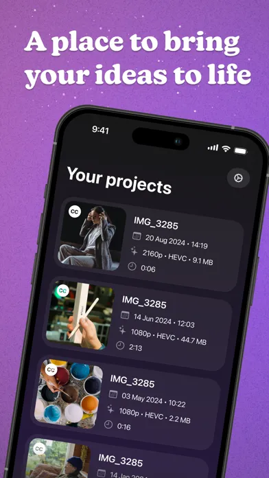 Capturas de tela do Captions Sync: AI recognition