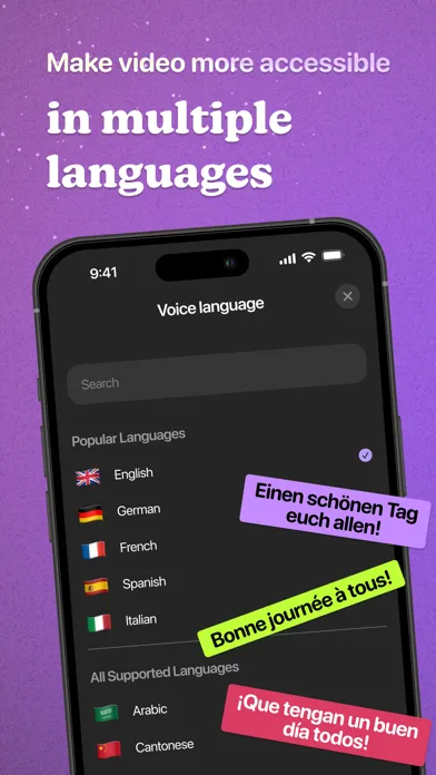 Capturas de tela do Captions Sync: AI recognition