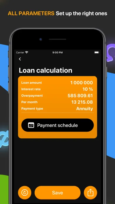 Loan and mortgage: calculator Screenshots