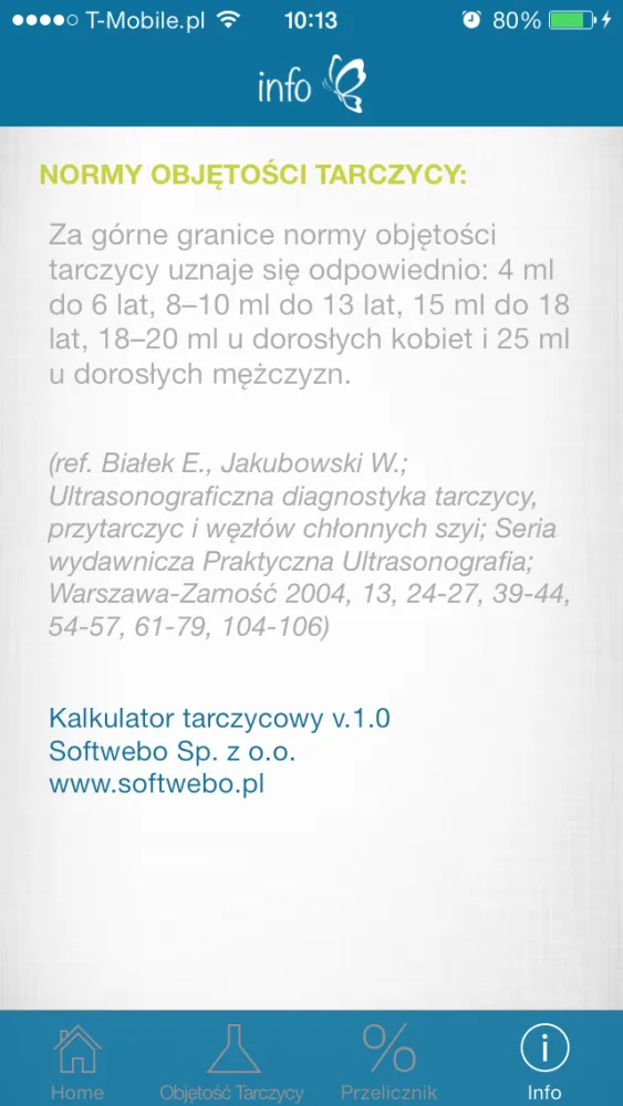 Скриншоты KalkulatorTarczycowy