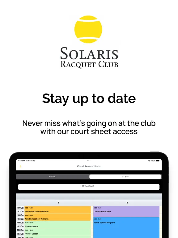 Solaris Racquet Club iPad 应用截图
