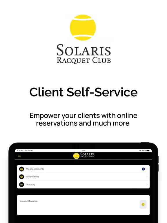 Solaris Racquet Club iPad 应用截图