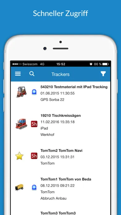 SORBA Tracker Screenshots