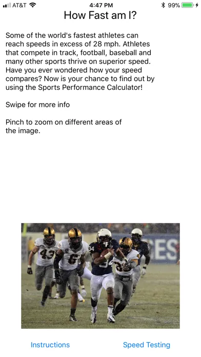ภาพหน้าจอของ MPH Speed Calculator for Hudl