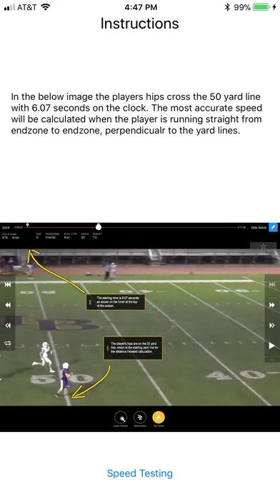 ภาพหน้าจอของ MPH Speed Calculator for Hudl