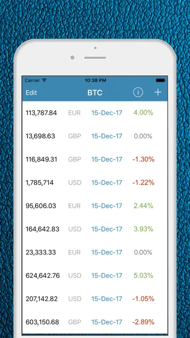 BTC - Bitcoin Price Tracker Screenshots