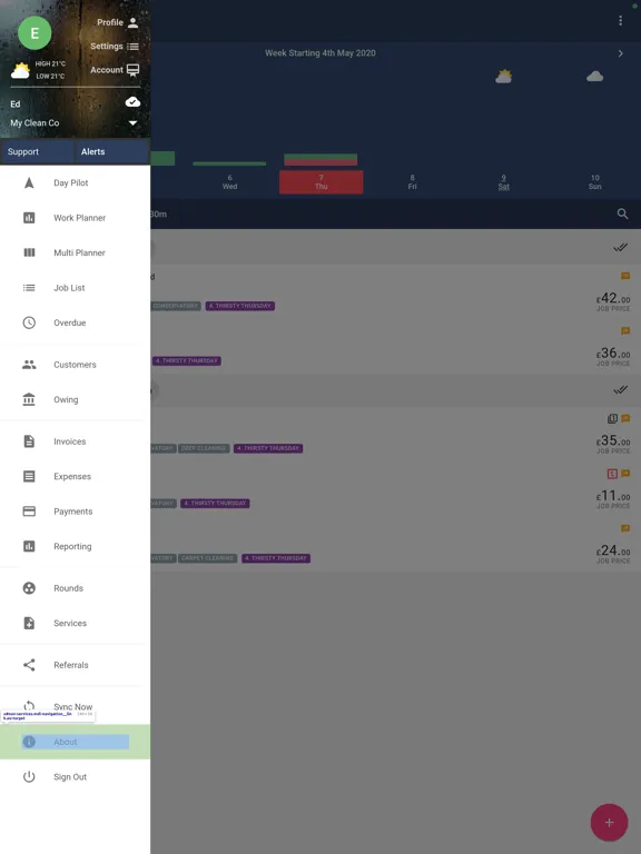 Squeegee® - Work Planner iPad 應用截圖