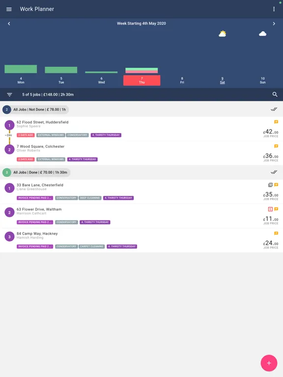 Squeegee® - Work Planner iPad 應用截圖