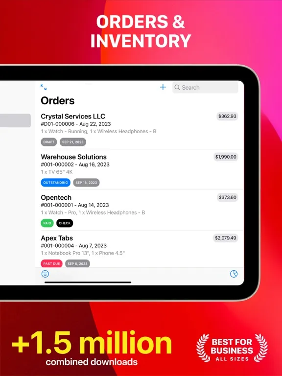 Order Management for Business iPad  স্ক্রিনশট
