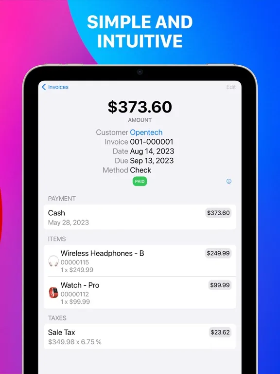 Order Management for Business iPad  স্ক্রিনশট