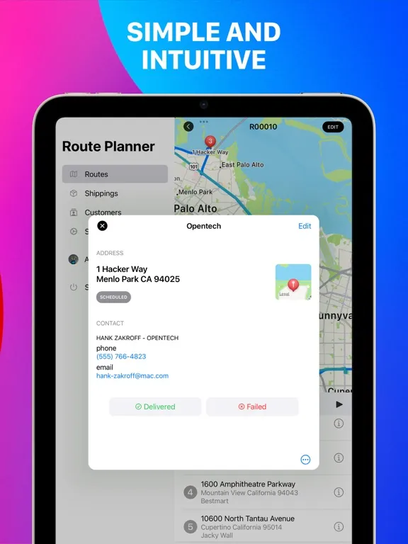 Route Planner+ with GPS Map iPad Screenshots