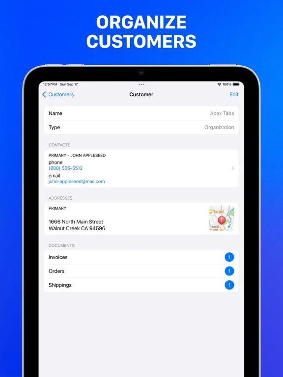 Tangkapan layar Shipping for Business iPad 