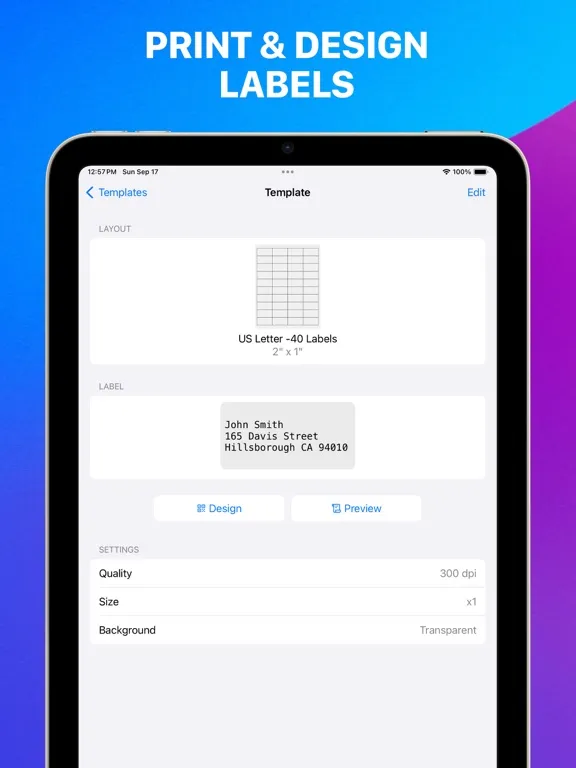 Tangkapan layar Shipping for Business iPad 