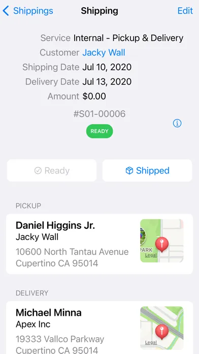 Tangkapan layar Shipping for Business