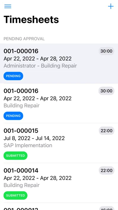 Timesheet Center Screenshots