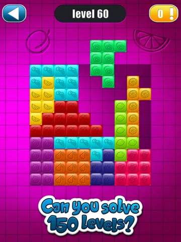 Fruit Block Puzzle Game – Fit Colorful Blocks and Solve HD Levels for Brain Training in10/10 Box iPad Screenshots