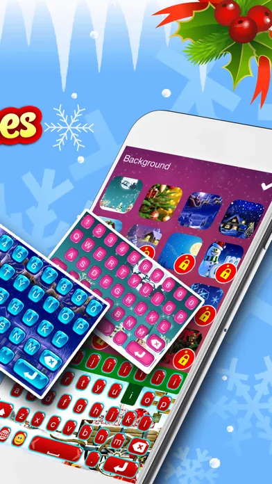 Christmas Emoji Keyboard Themes & Custom Keyboards Screenshots