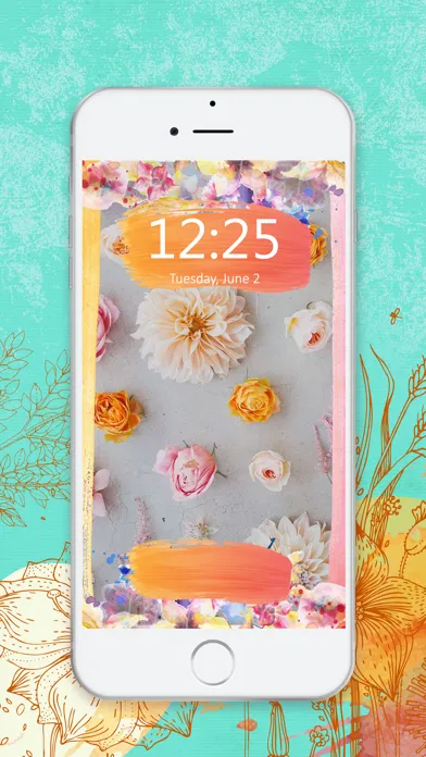 Screenshot di HD Floral Wallpaper - Cool Lockscreen Backgrounds and Blooming Flower Themes for iPhone