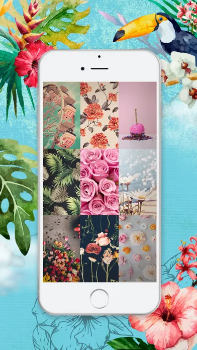 Screenshot di HD Floral Wallpaper - Cool Lockscreen Backgrounds and Blooming Flower Themes for iPhone