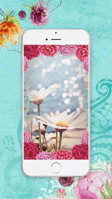 Screenshot di HD Floral Wallpaper - Cool Lockscreen Backgrounds and Blooming Flower Themes for iPhone
