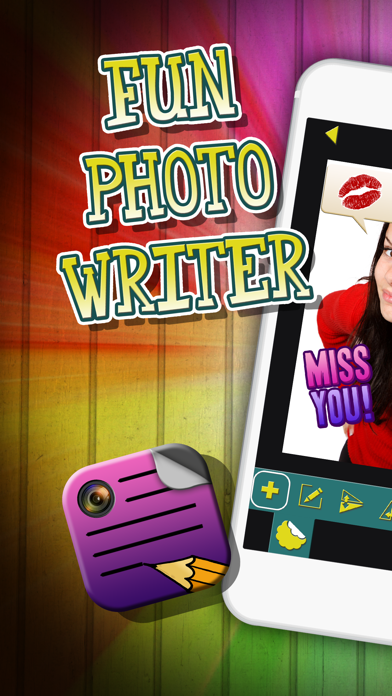 Fun Photo Writer - Decorate Pictures with Funny Captions and Add Cute Stickers Screenshots