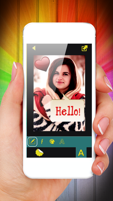 Fun Photo Writer - Decorate Pictures with Funny Captions and Add Cute Stickers Screenshots