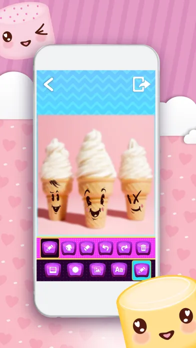 تصاویر Kawaii Photo Stickers Studio – Cute Camera Edit.or with Text on Pic Effects for Picture.s