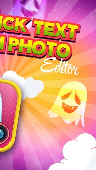 Capturas de pantalla de Quick Text on Photo Editor- Add Cute Stickers and Write Captions in Colorful Ghost Frames