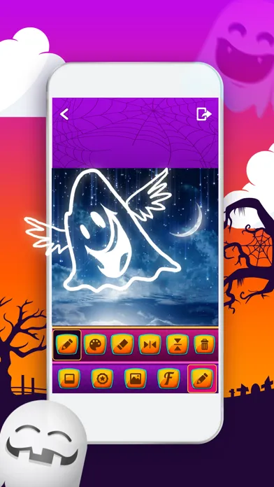 Capturas de pantalla de Quick Text on Photo Editor- Add Cute Stickers and Write Captions in Colorful Ghost Frames