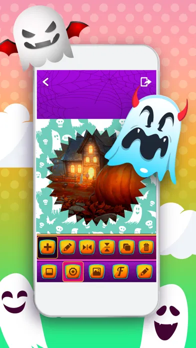 Capturas de pantalla de Quick Text on Photo Editor- Add Cute Stickers and Write Captions in Colorful Ghost Frames