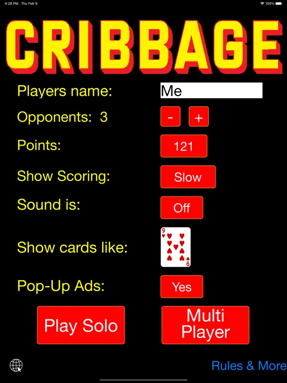 صور Crib Cribbage iPad 