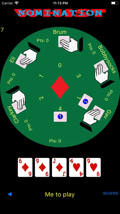 Ảnh chụp màn hình của Nomination Whist