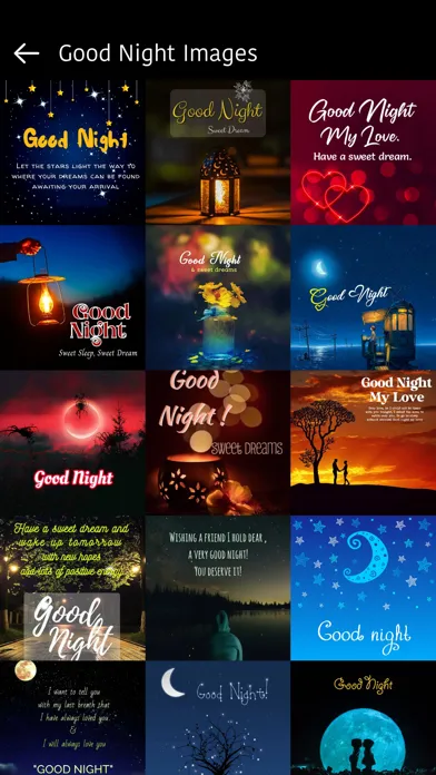 Tangkapan skrin Good Night Love Messages