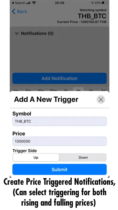 CryptoWatch/Notifier スクリーンショット