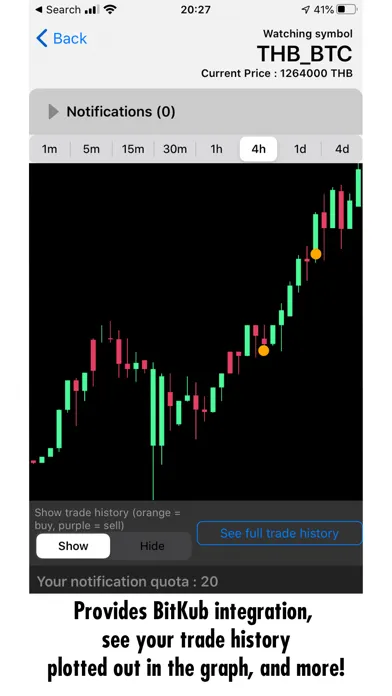 CryptoWatch/Notifier スクリーンショット