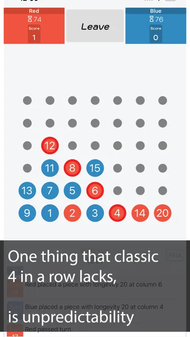 Tangkapan layar Longevity : 4-in-a-row