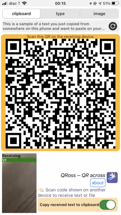 Capturas de tela do QRoss - QR your data across!