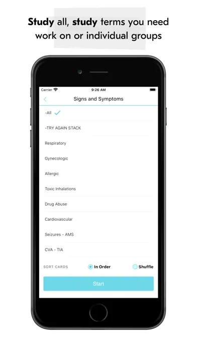 Medical Signs and Symptoms Screenshots
