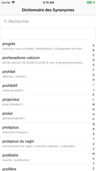 Dictionnaire des Synonymes Screenshots
