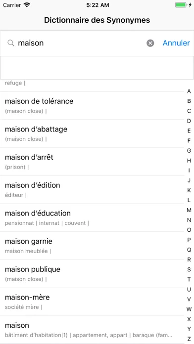 Dictionnaire des Synonymes Screenshots