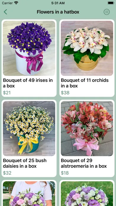 Ảnh chụp màn hình của Syrym's FlowerShop