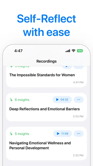 Capturas de pantalla de Insight - Self-Reflection
