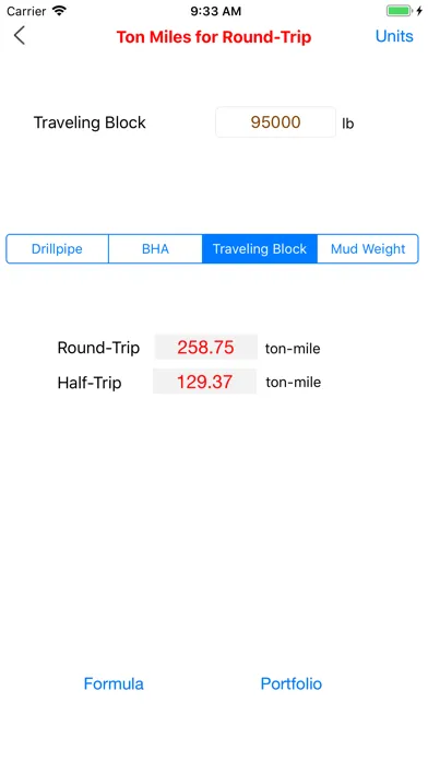 Ton Miles for Round Trip স্ক্রিনশট