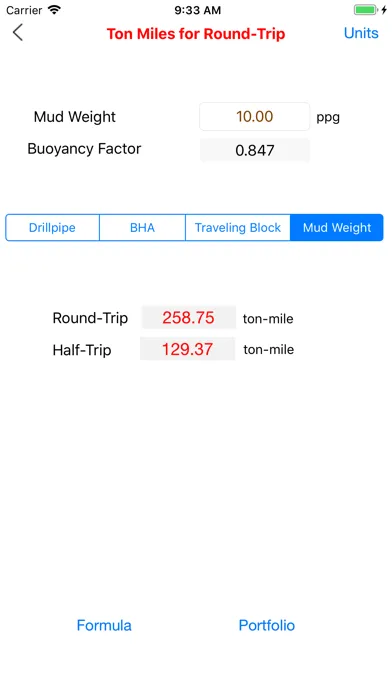 Ton Miles for Round Trip স্ক্রিনশট