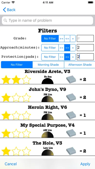 LCC Bouldering Guidebook Lite Screenshots