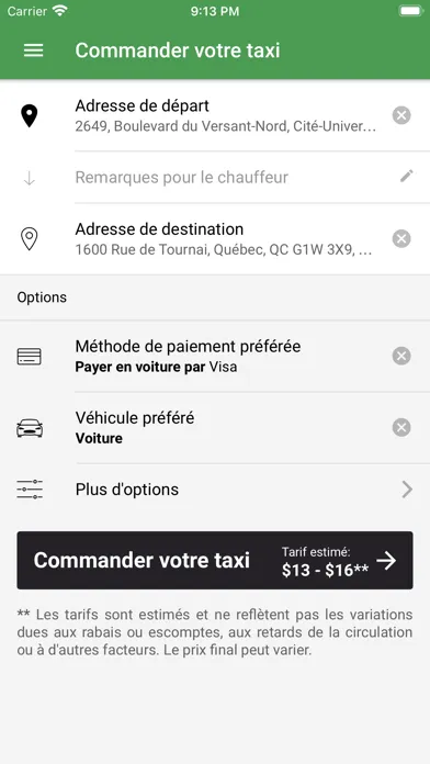 ภาพหน้าจอของ Taxi Coop Ste-Foy