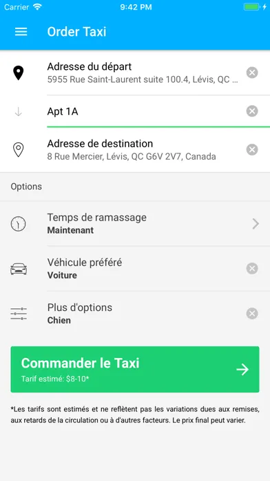 Taxi Lévis Screenshots