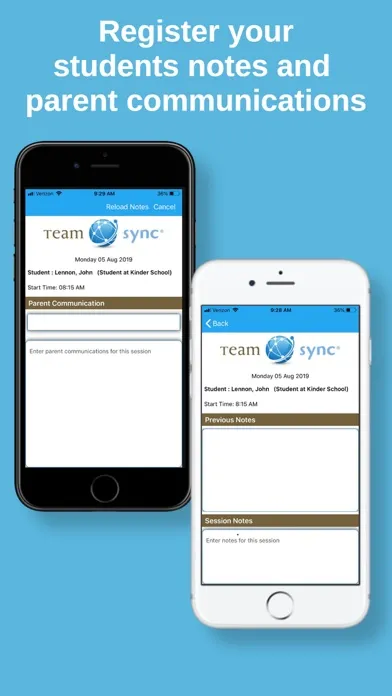 Ảnh chụp màn hình của TeamSync Mobile